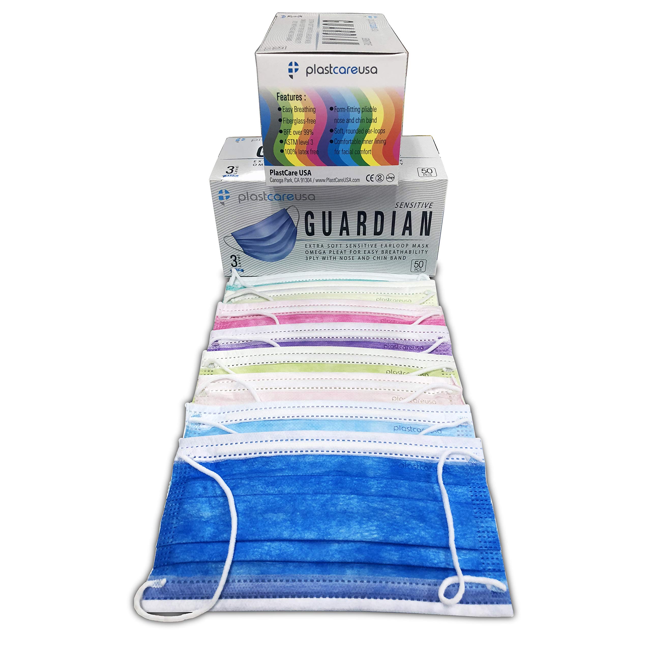 Level 3 White Procedure Surgical Dental Medical Face Mask, Box of 50