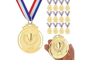 GeeRic 12PCS Gold Medals for Awards for Kids