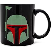 Silver Buffalo Star Wars Boba Fett Helmet Ceramic Coffee Mug, 20 Ounces