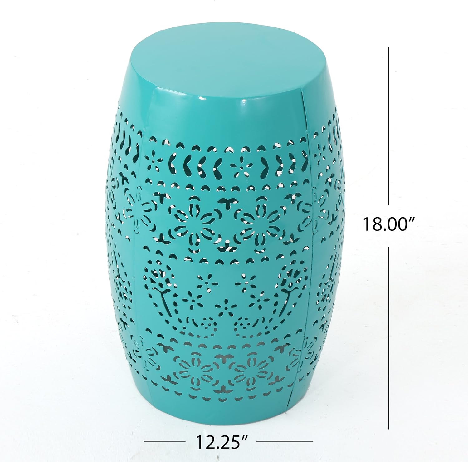 Christopher Knight Home Ruby Outdoor 12" Iron Side Table, Teal : Garden & Outdoor