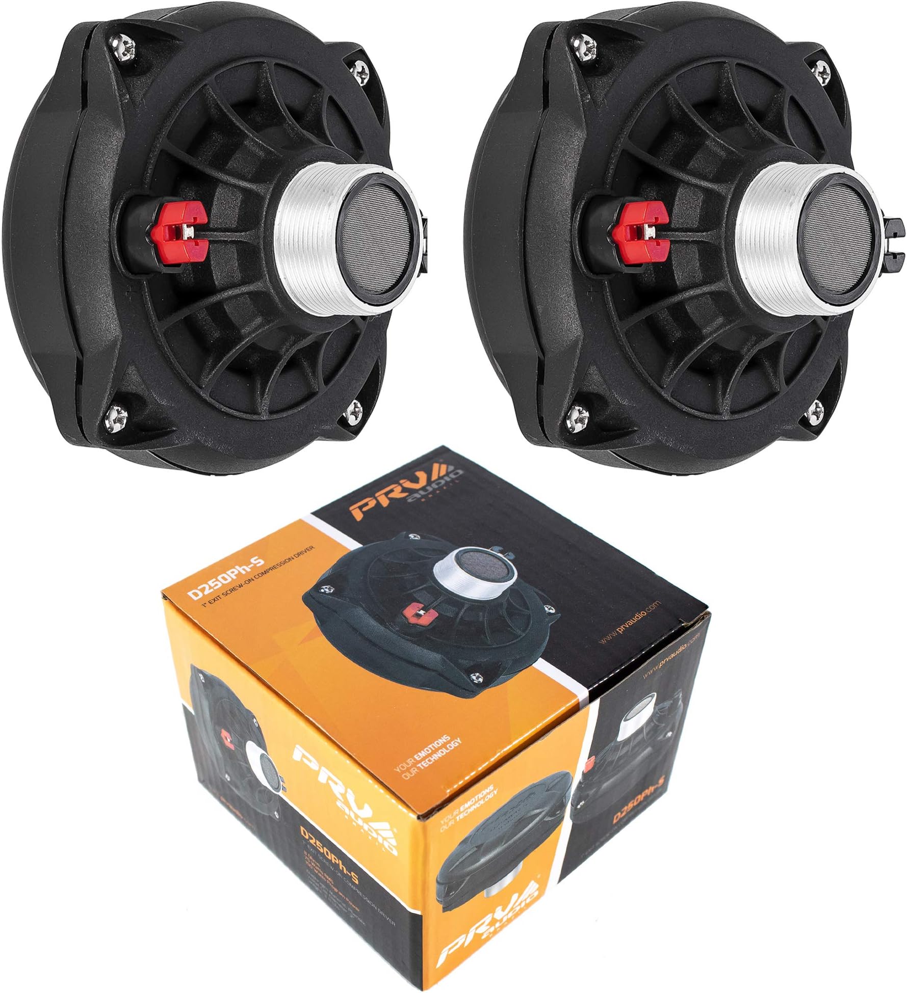 2X Pro Compression 1" Super Driver Loud 300 Watts 8 Ohm Car Audio PRV D250Ph-S