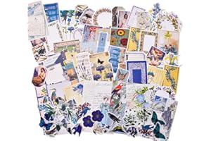 200 Pieces Vintage Scrapbooking Supplies Kit Aesthetic Vintage Stickers for Journaling Supplies Scrapbook Paper Journals Stic