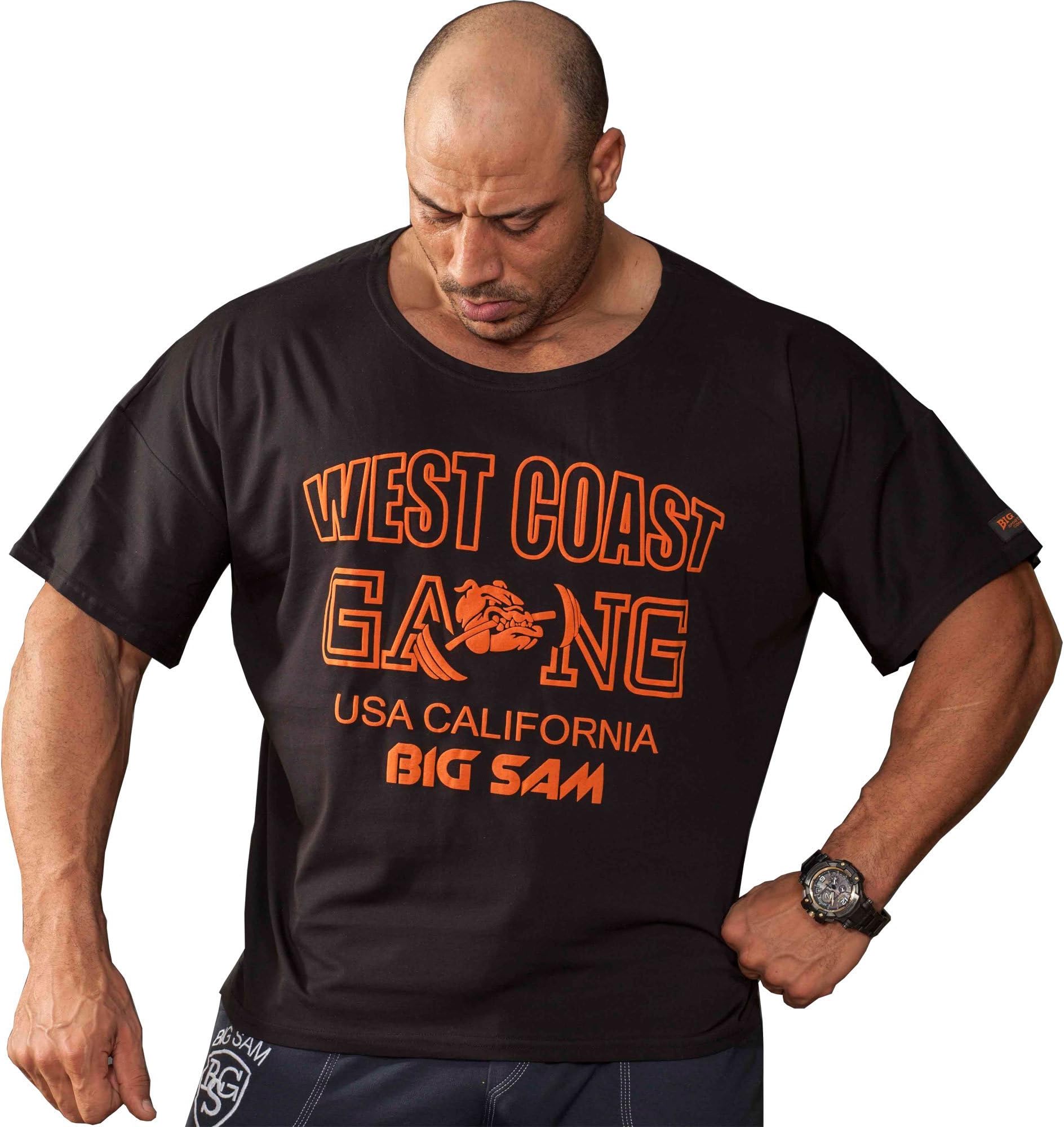 BIG SAM SPORTSWEAR COMPANY Bodybuilding Men's Ragtop Rag Top Sweater Gym T-Shirt 3034
