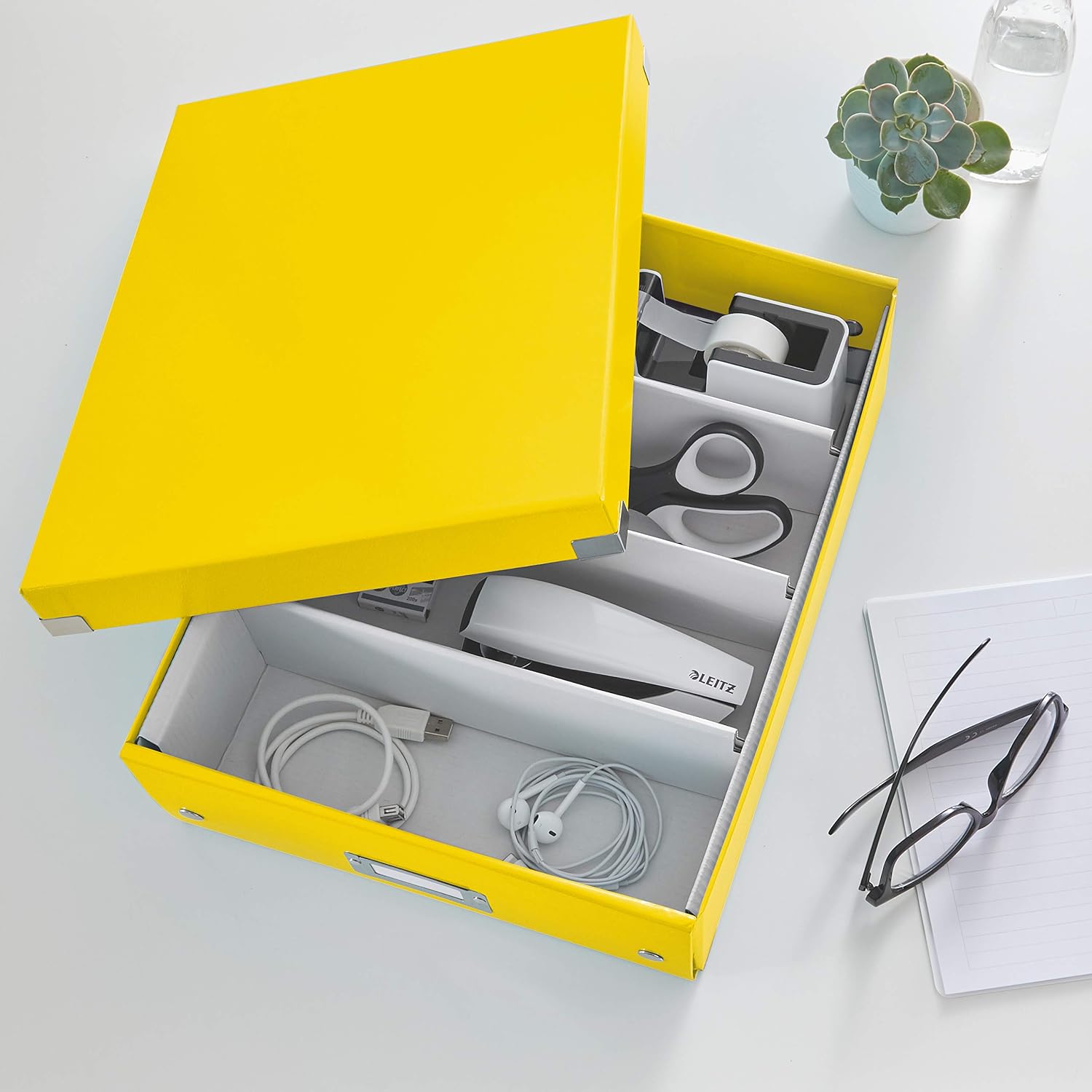 Leitz Organiser Box, Click and Store Range 60570016 - Small, Yellow - Image 4