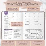 Freedom Mastery Undated Planner A5 Weekly Monthly Gratitude Journal with view 4