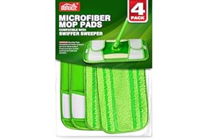 HOMEXCEL Microfiber Mop Pads Compatible with Swiffer Sweeper Mops, Reusable and Machine Washable Floor Pad Refills, Mop Head 