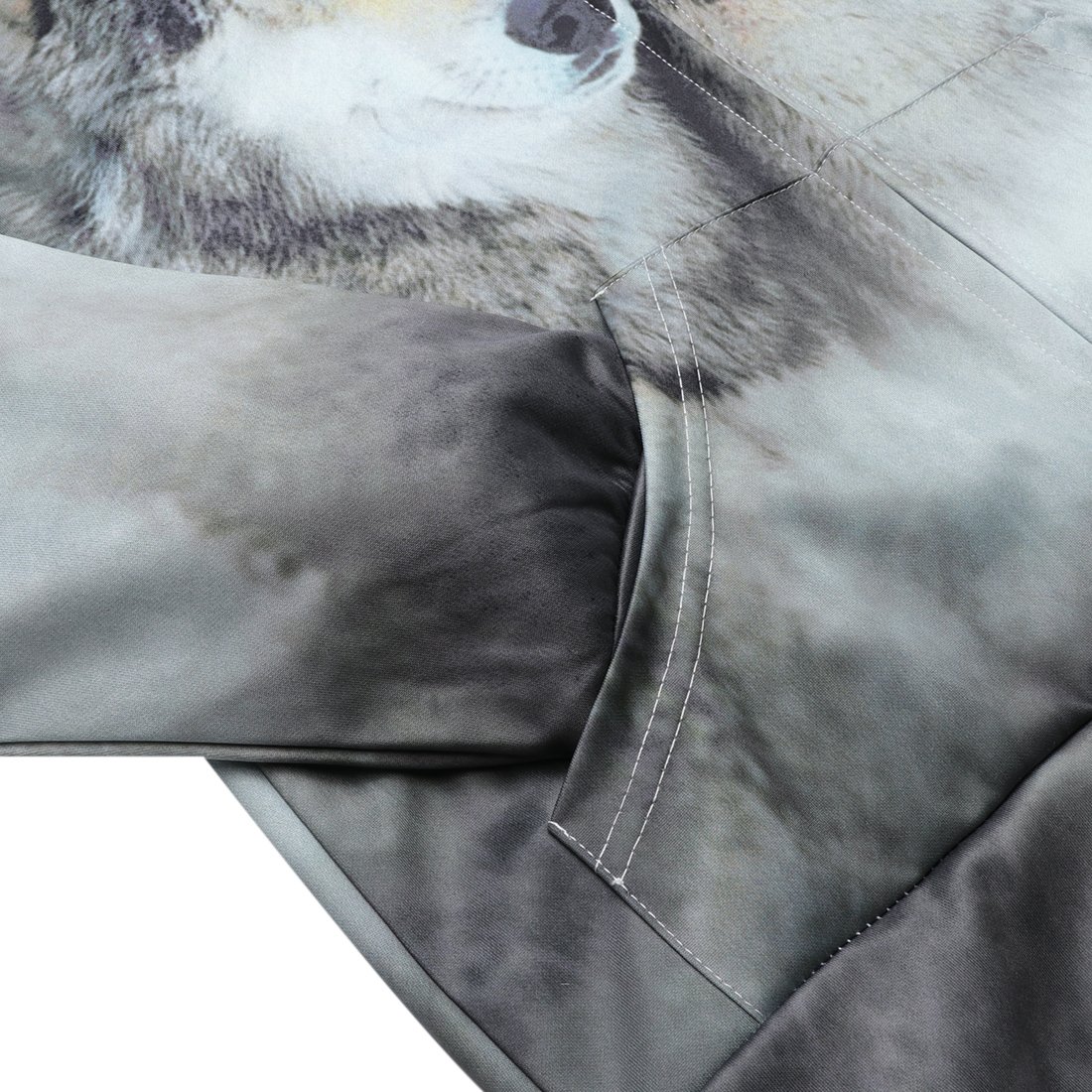 Uideazone Juniors Boys Girls 3D Wolf Collection Zipper Hoodie Sweatshirt Casual Autumn Winter Jacket Coat Wolf4 Medium