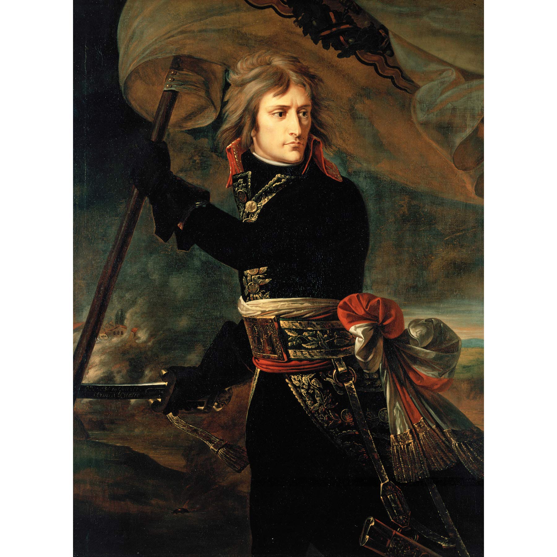 Wee Blue Coo Painting Portrait Gros Napoleon Bonaparte Arcole Bridge Canvas Print