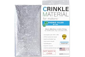 Crinkle Paper Plastic Film | 1 Sq Yard - Commercial Grade Crinkle - Add Texture & Noise to Toys | Noise Making Crinkle Crinkl