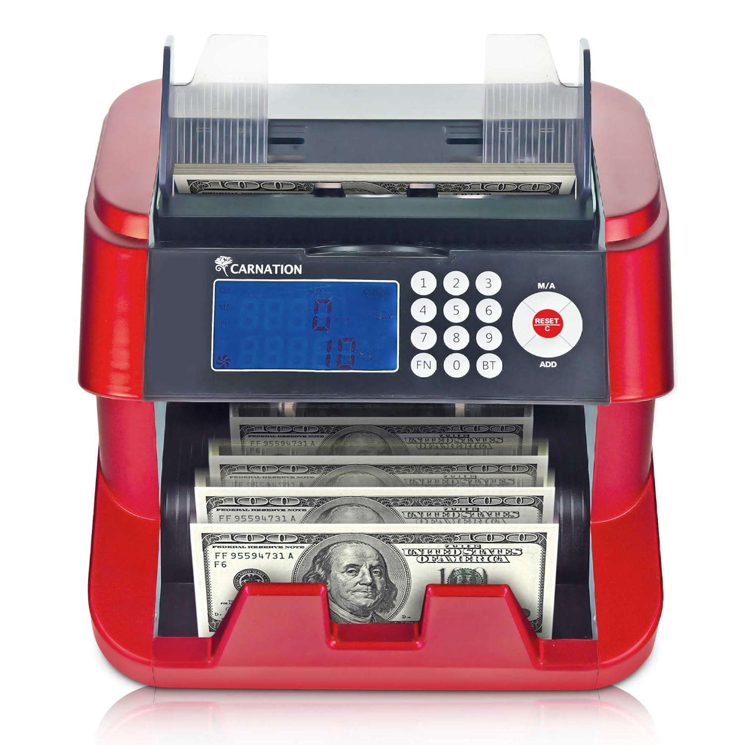 Carnation Bank Grade Bill Cash Counter Fast User Friendly Money