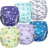 MooMoo Baby Waterproof Training Underwear Leakproof Rubber Pants for Potty Boys and Girls Purple 6 Years