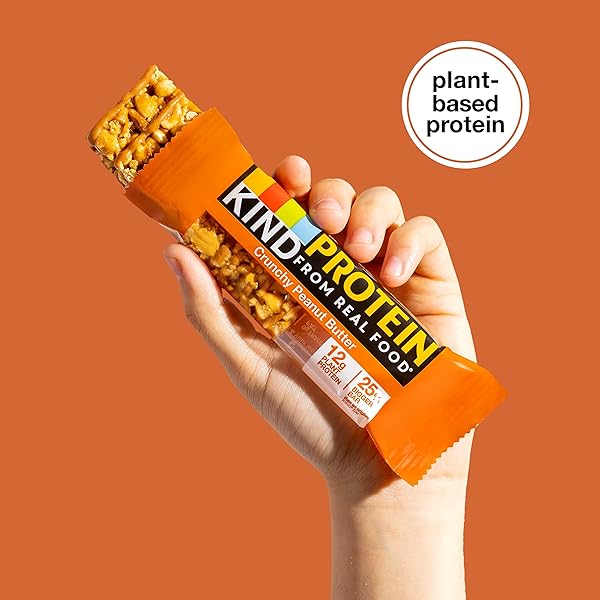 KIND PROTEIN SNACK BAR, VARIETY PACK, DARK CHOCOLATE NUT AND CRUNCHY PEANUT BUTTER, HEALTHY SNACKS, GLUTEN FREE, 12G PLANT PROTEIN, 10 COUNT