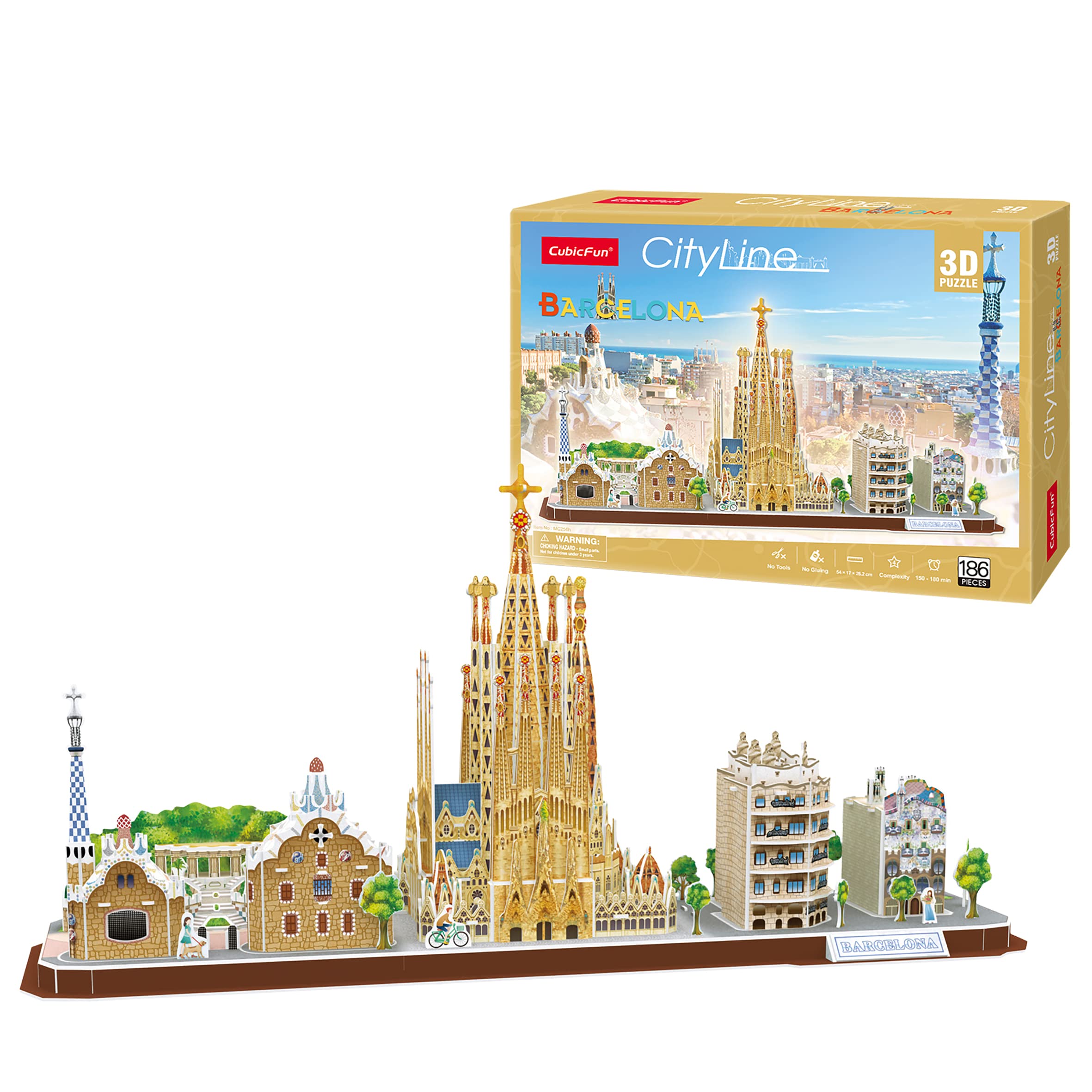 Puzzle 3D - Barcelona Cityline | 3D Puzzle Adults And Puzzle 3D Children +8 Years | Model Kits for Building Kids 3D Puzzle | Models for Building Adults | 3D Puzzles