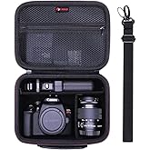 XANAD Camera Case Compatible with Canon EOS Rebel T7/R100/R50/R6 MarkII/R50 V/R8/R10/R6 MarkIII/R5 Mark II/RP/R7/5D MarkIV/R5 Canon Sony Panasonic Nikon DSLR Mirrorless Camera,Lens,Tripod,Black