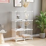 AWTATOS Cube Storage Unit 6 Cube Wire Shelves White USCIH06WE view 4