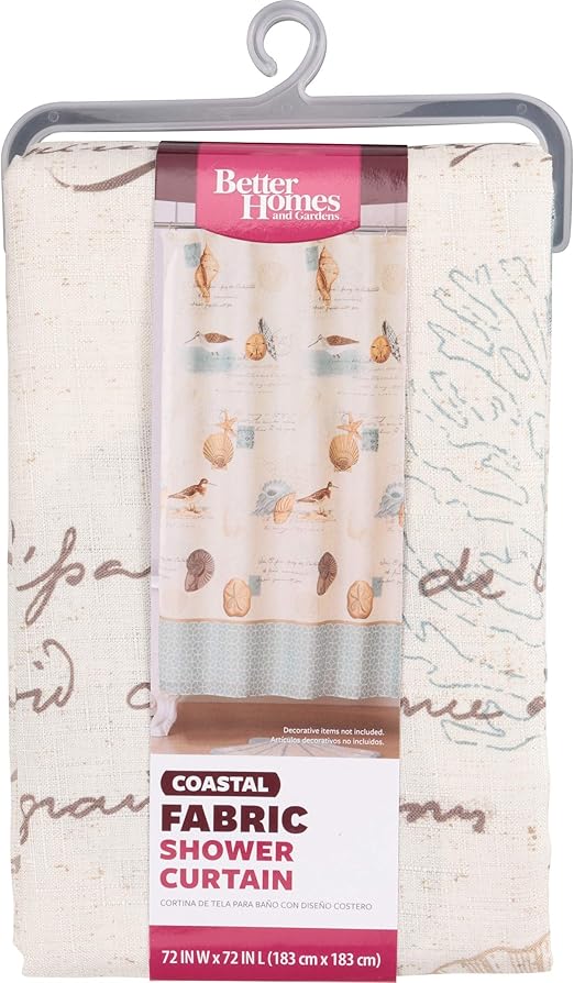 Amazon Com Better Homes And Gardens Coastal Collage Fabric Shower