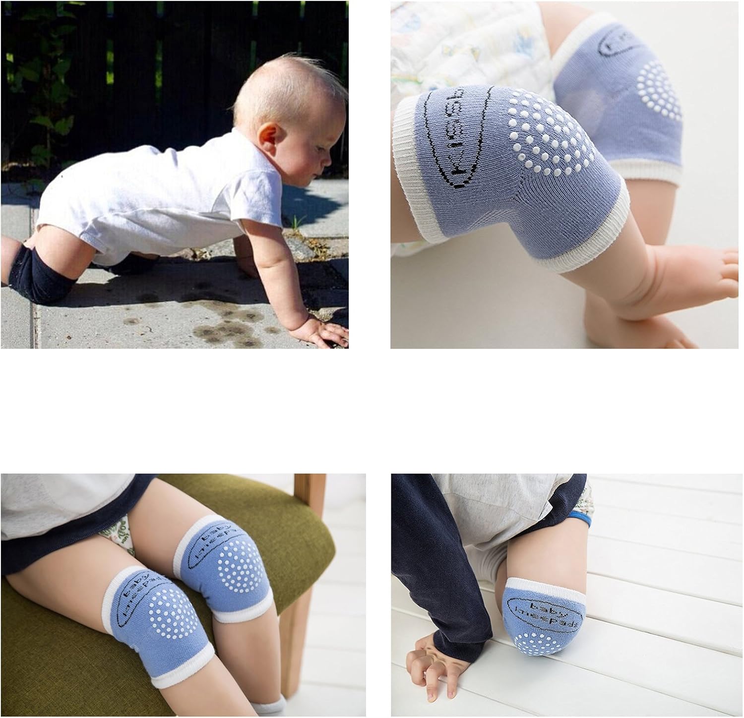 Baby Crawling Anti-Slip Knee Pads, Unisex Baby Toddlers Kneepads Leg Warmer 5 Pairs: Clothing