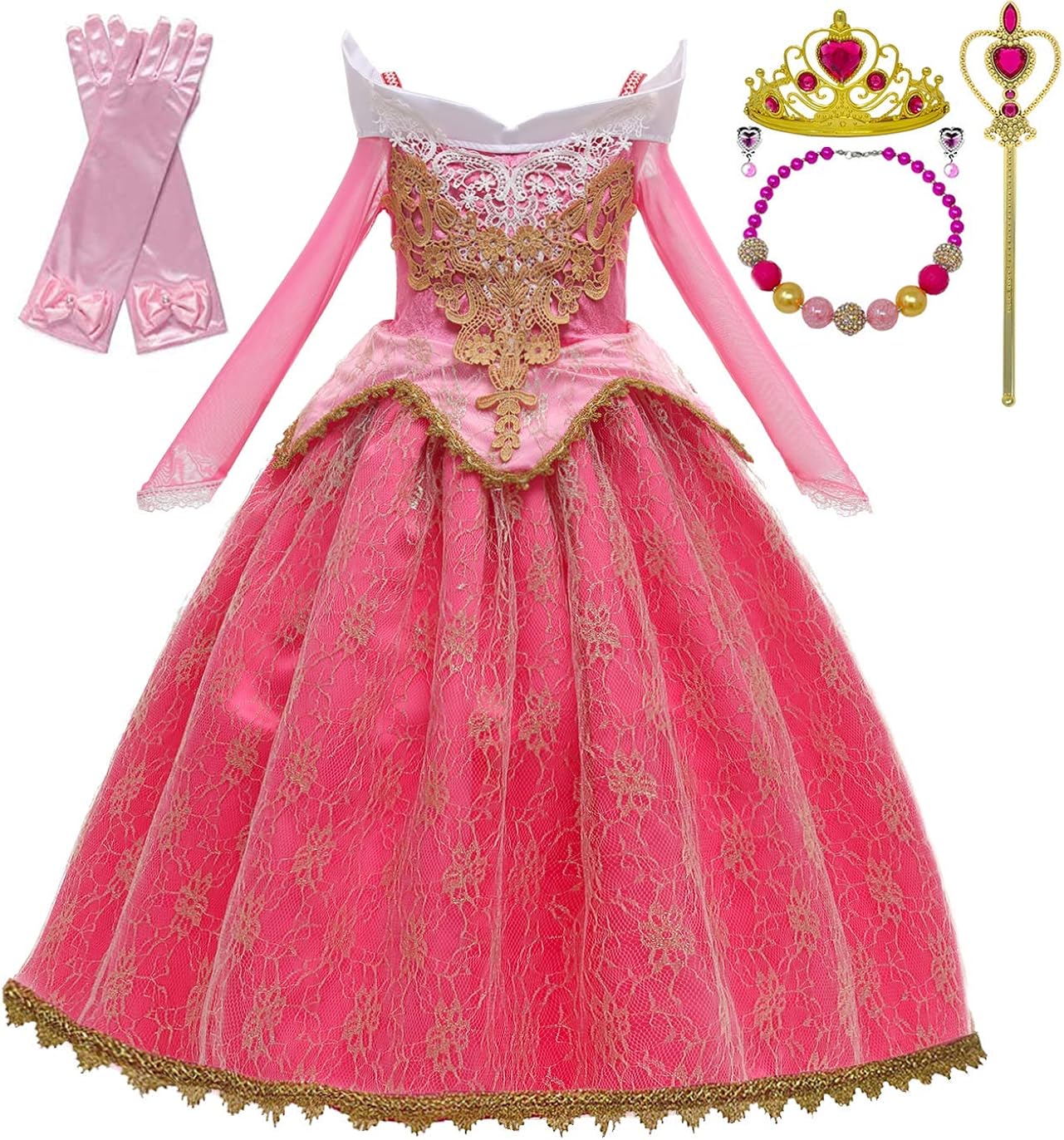 Romy's Collection Princess Toddler Girls Costume Dress Up Set: Clothing