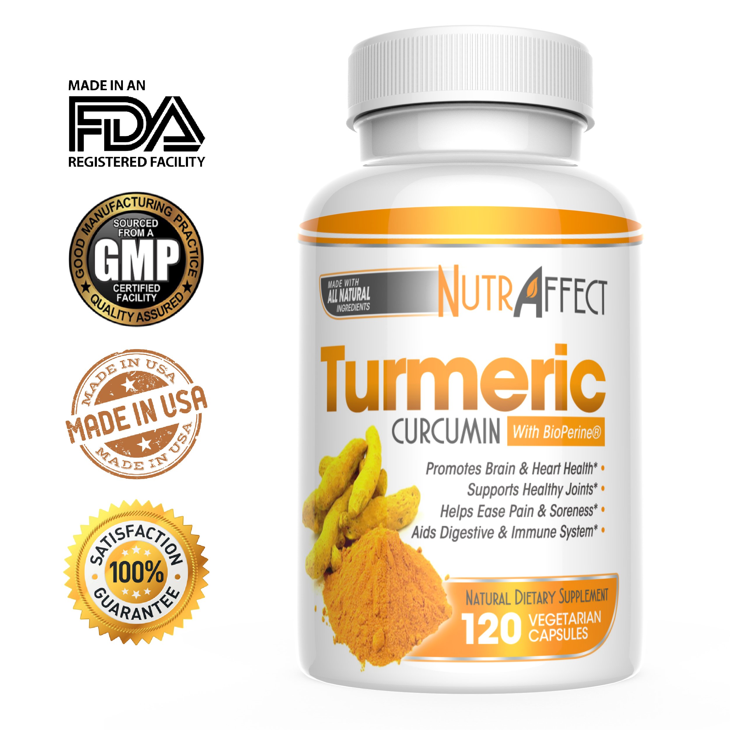 Turmeric Curcumin Capsules with Bioperine (Black Pepper Extract) Pure