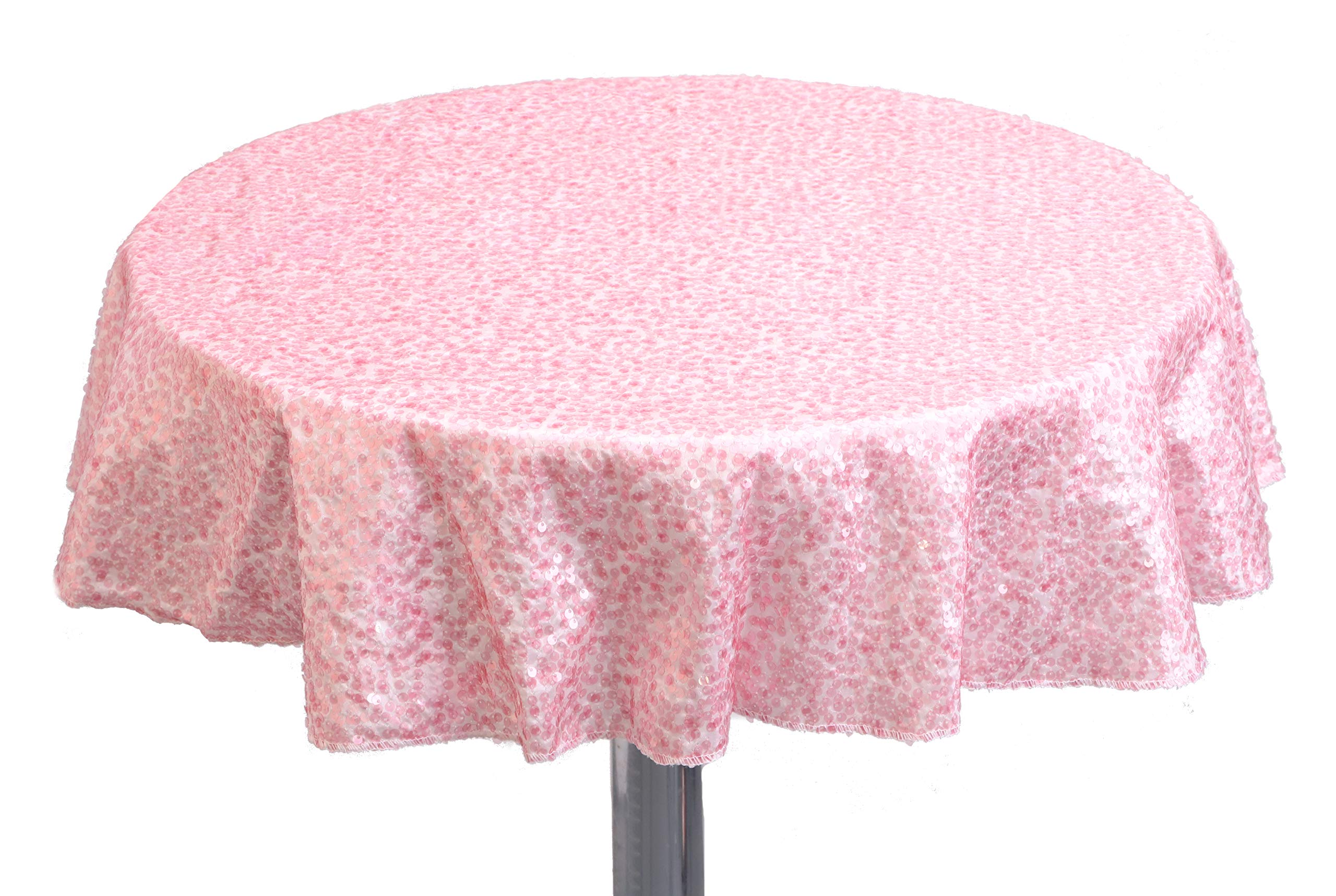 Christmas Concepts® 90cm (36") Sequin Round Table Cloth - Wedding/Party Decoration - Luxury Wedding Decoration (Baby Pink)