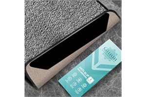 Gtuun Rug Carpet Non Slip Grippers, Dual Sided Adhesive Rug Pad Gripper Keep Corners Flat, Reusable and Washable Carpet Tape Pads, Rug Tape for Hardwood Floors and Tiles, 8 PCS