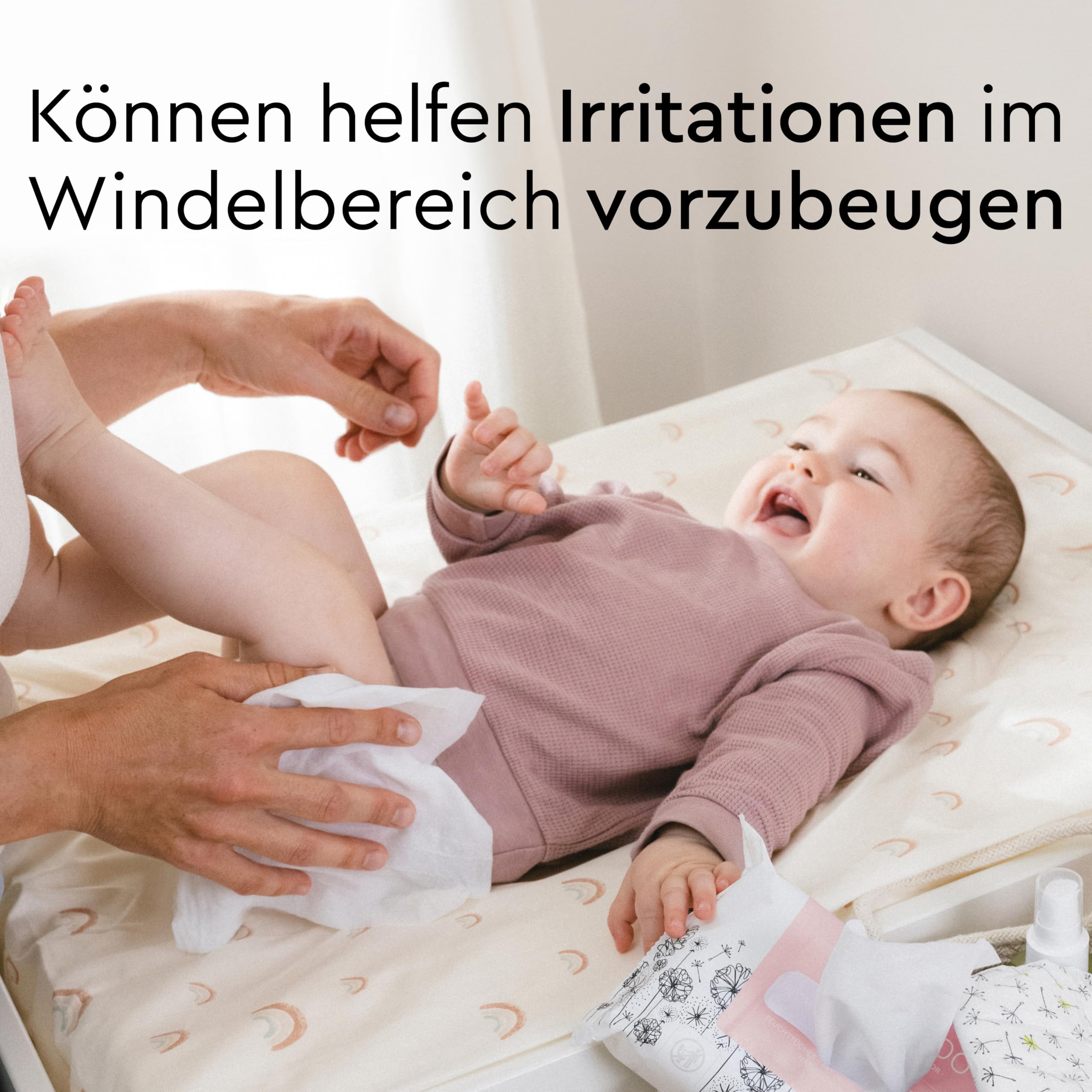 LILLYDOO Feuchttücher mit Präbiotika, 600 Stück (10 x 60), zur Stärkung der natürlichen Hautbarriere, 100% plastikfreies Tuch - sanft & ohne Parfüme, Dermatologisch getestet 6
