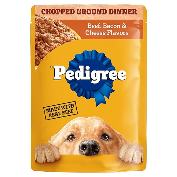 PEDIGREE CHOPPED GROUND DINNER DOG FOOD, BEEF, BACON...