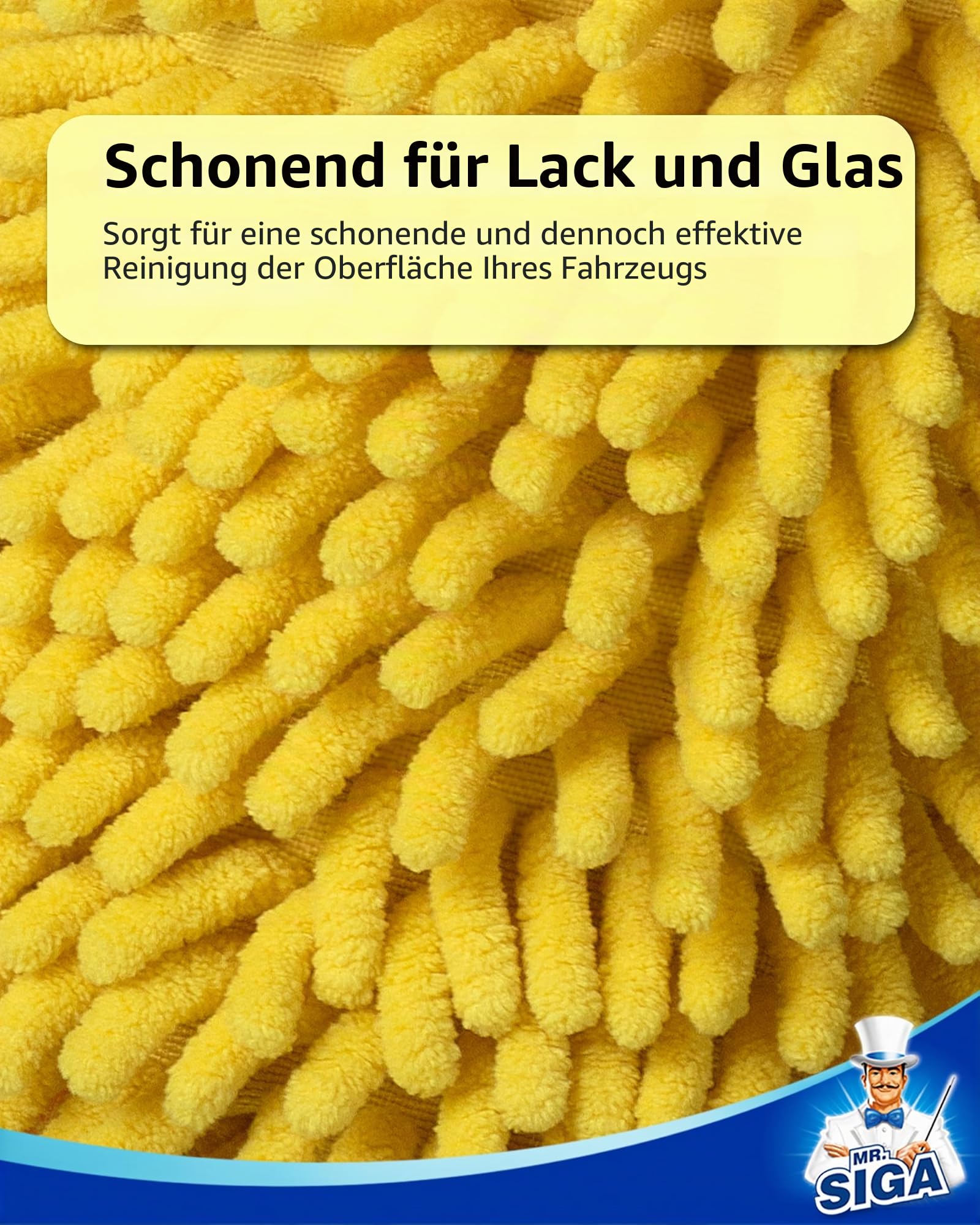 MR.SIGA Mikrofaser-Autowaschhandschuh, Chenille Handschuh für Autoreinigung 4