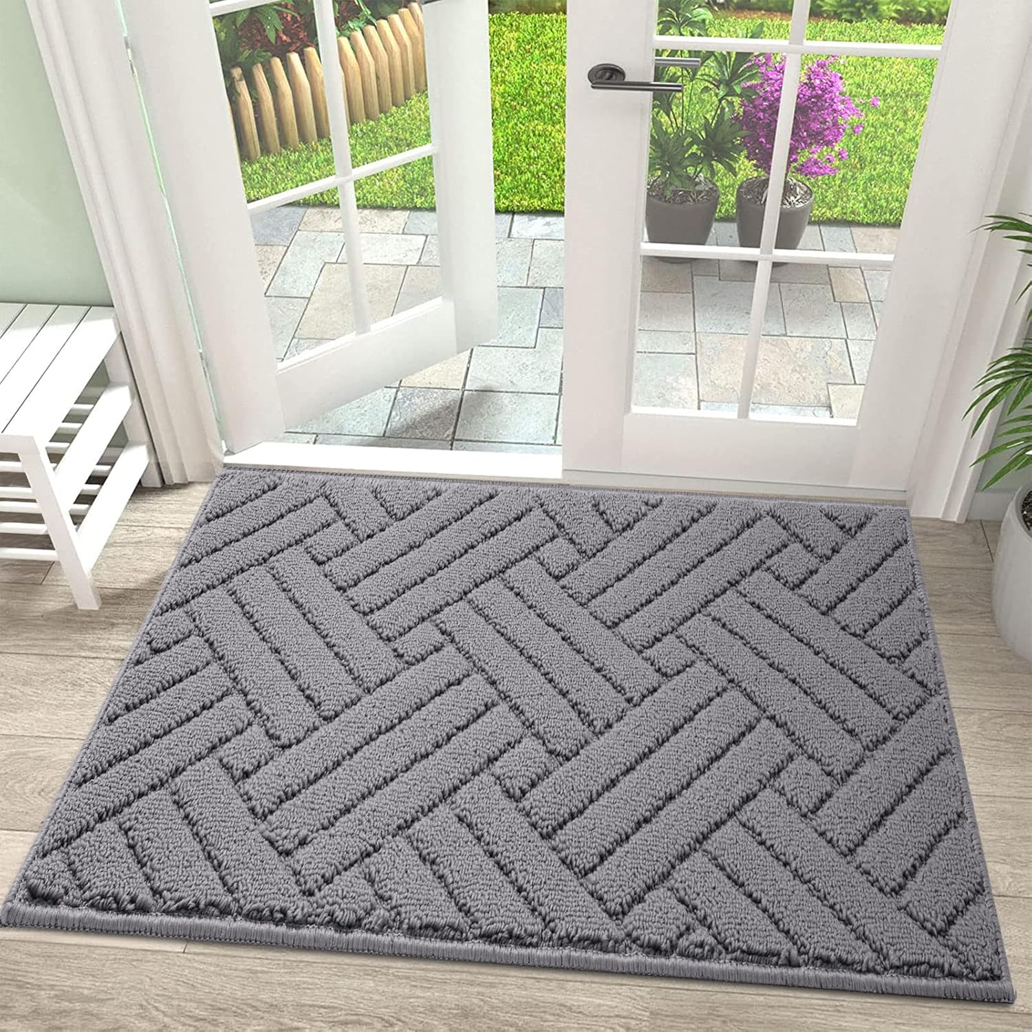 Rugs, Pads & Protectors - Door Mat Indoor Doormat, Entryway Rug Door Mats Non-Slip Rubber Backing, Low-Profile Entrance Rugs, Absorbent Resist Dirt Doormats Machine Washable Inside Floor Door mat for Entryway