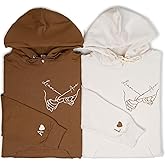 Hee-Roes Custom Hoodies for Couples with Name and Initial Personalized Sweatshirts for Couples Matching Couple for Valentines Day Multicolor