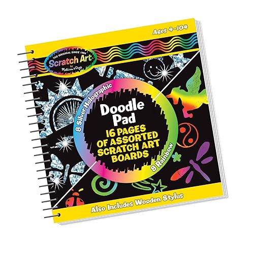 Melissa & Doug Scratch Art Magic Doodle Book | Scratch Art for Kids | Arts & Crafts | Magic Drawing Pad |Christmas Crafts for Kids | 4+ Years | Gift for Boy or Girl - FSC Certified