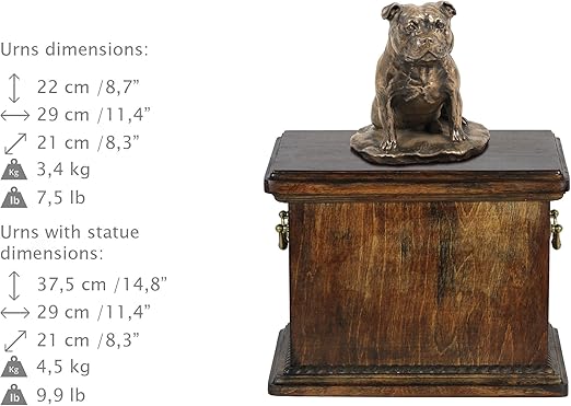 staffordshire bull terrier urn