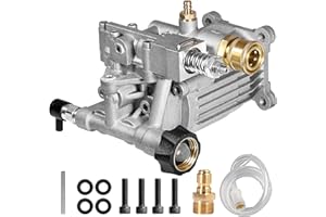 MUTURQ Horizontal Pressure Washer Pump 3/4" Shaft, 3300 PSI, 2.5 GPM Replacement Power Washer Pump, Compatible with Honda, Simpson, Troybilt, gc190 and more