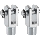 uxcell Air Cylinder Rod Clevis End 33mm Length M6x1 Female Thread Y Connector 2pcs