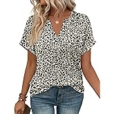 WIHOLL Womens Blouses Spring Tops Short Sleeve Shirts Dressy Casual Summer Vacation Fashion Clothing 2026