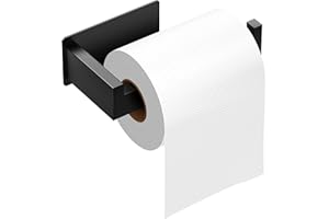 Auxmir Toilet Paper Holder No Drill, Toilet Paper Roll Holder Self Adhesive, Wall Mount Premium SUS304 Stainless Steel Rustpr