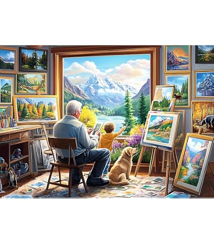PICKFORU 1000 Teile Puzzle – Schmetterlinge & Heißluftballon Bei Sonnenuntergang, Fantasy Motiv Für Erwachsene