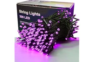 LJLNION 300 LED Halloween Lights, 98.5FT Halloween String Lights with 8 Lighting Modes, Waterproof & Connectable Mini Light, Plug in for Indoor Outdoor Holiday Christmas Party Bedroom Decorations (Purple)