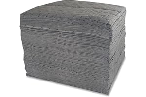 HOSPECO TaskBrand AS-SRB-P 15-Inch by 18-Inch Grey AllSorb Melt Blown Universal Spill Response Sorbent Pad (200 Pads per Case)