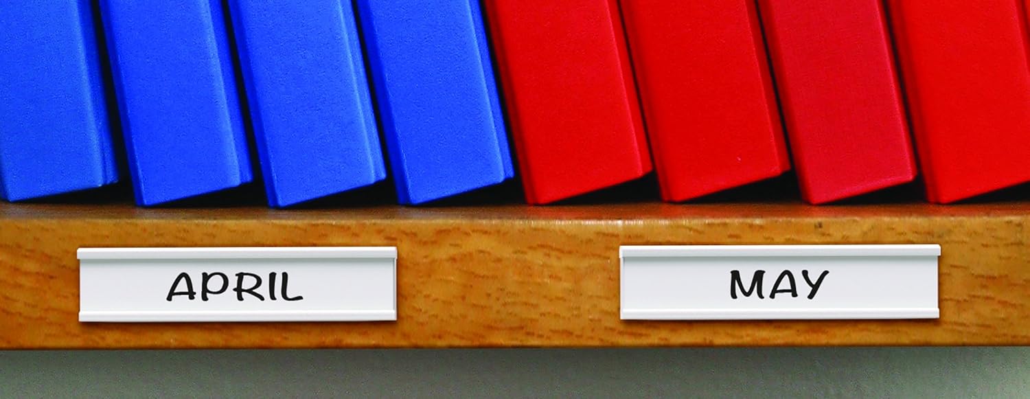 Narrow SelfAdhesive Shelf Label Holders for Schools and Libraries 15mm
