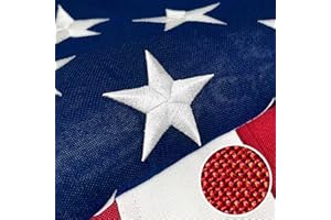 TRY EVERYTHING Premium American Flag 3x5 Ft TearProof Series for Outside, Heavy Duty Outdoor，Longest Lasting, Super Tough Fade Resistant Spun Polyester, High Wind US Outdoor Flags Embroidered Stars, Sewn Stripes, Brass Grommets