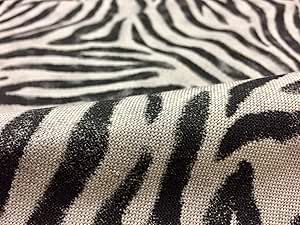 PIEL DE CEBRA. Mezcla de algodón de lino de tela con estampado animal