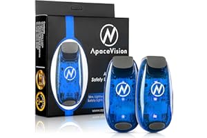 APACE VISION LED Safety Light (2 Pack) + Free Bonuses | Clip On Strobe/Running Lights for Runners, Dogs, Bike, Walking | The Best High Visibility Accessories for Your Reflective Gear, Bicycle etc