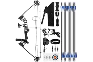 REAWOW Compound Bow Kit Hunting Target Bows and Arrow Set Draw Weight 30-70lbs Archery kit Hunting Right Handed for Youth Adult and Beginner