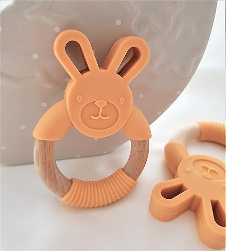 wooden bunny teether