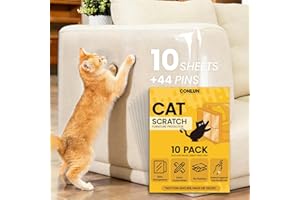 Cat Scratch Protector-10 Pack Adhesive Couch Protectors from Cat Scratching, Furniture Protectors from Cats Scratch, 10 Pack+