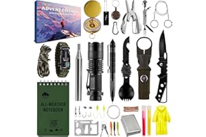 MGPARTY Survival Kit Advent Calendar 2025, 24 Days Outdoor Camping Gear Advent Calendar for Men, Tactical Emergency Survival Tools Gift Set for Dad Him Hunters Hikers Preppers Christmas Countdown Box