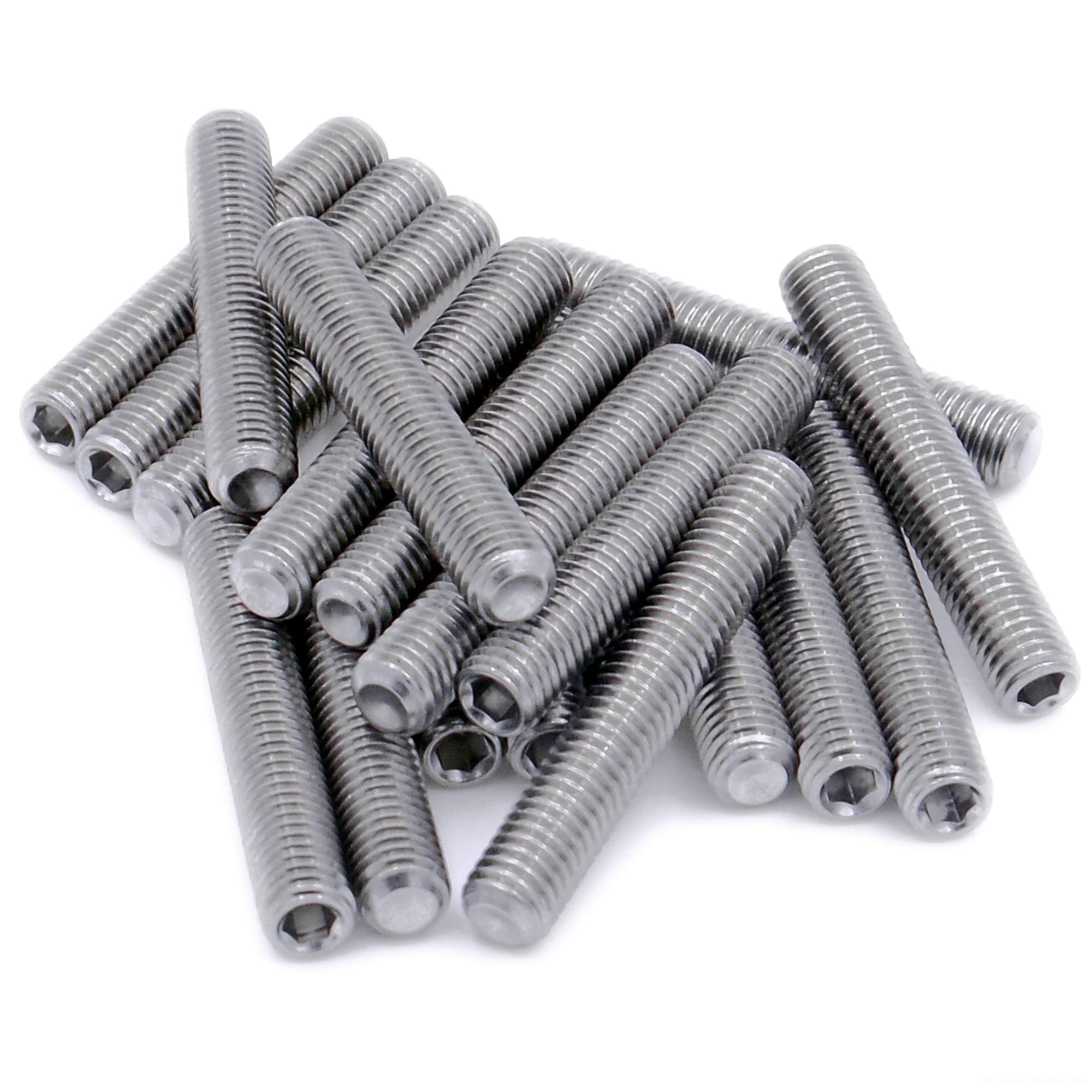 M10 (10mm x 10mm) Hex Socket Grub Screw (Cup Point) - Stainless Steel (A2) (Pack of 20)