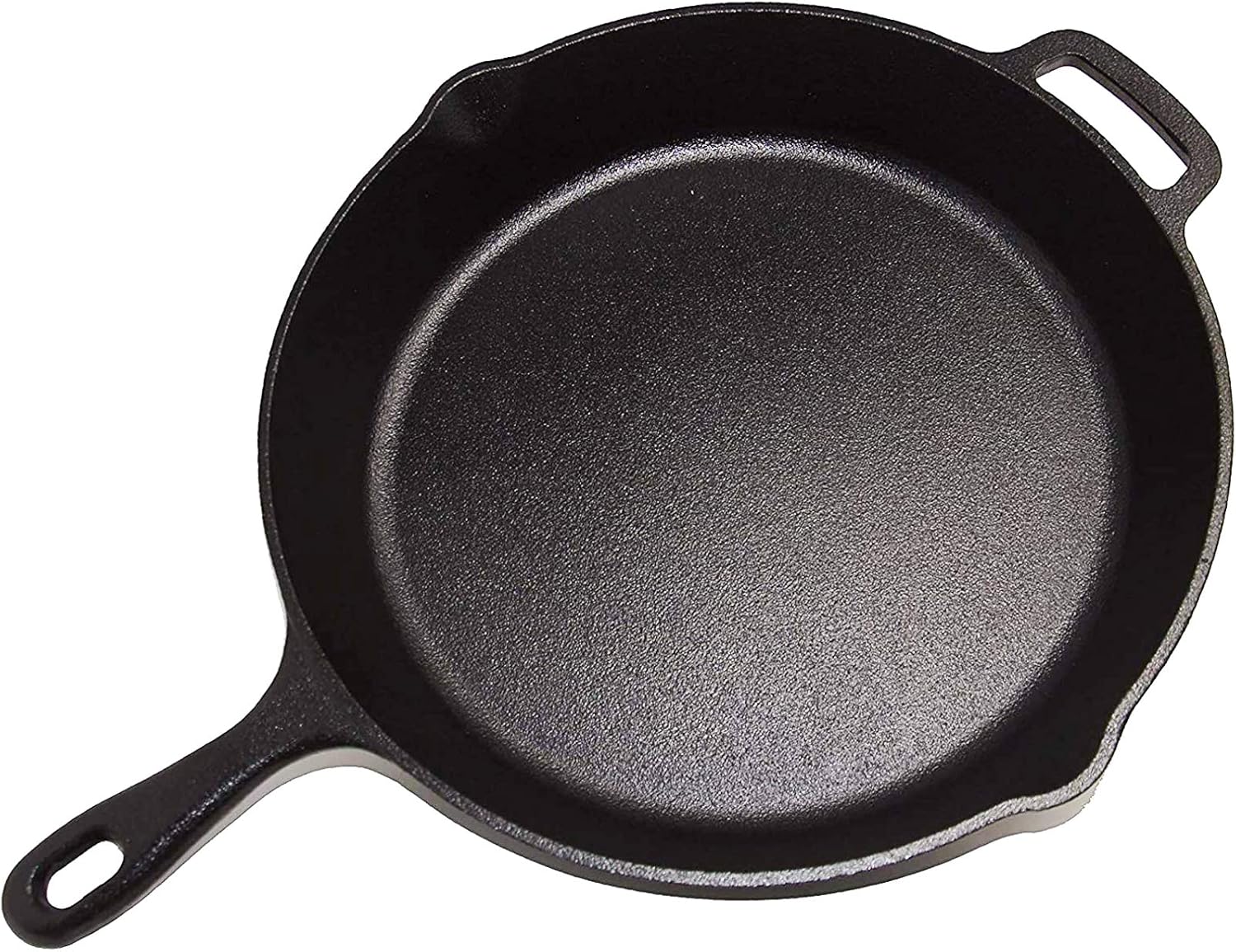 12 inch Pre Seasoned Round Cast Iron Skillet, Non-Stick Frying Pan Indoor and Outdoor Use for Cookware Oven, Grill, Stovetop, Kitchen Deep Fryer, Searing and Baking