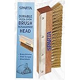 Carlisle FoodService Products Oven Brush &ndash; 4029300 Oven Cleaning Brush with Brass Bristles and Scraper for Kitchens, Restaurants, Catering, 10in Head Only